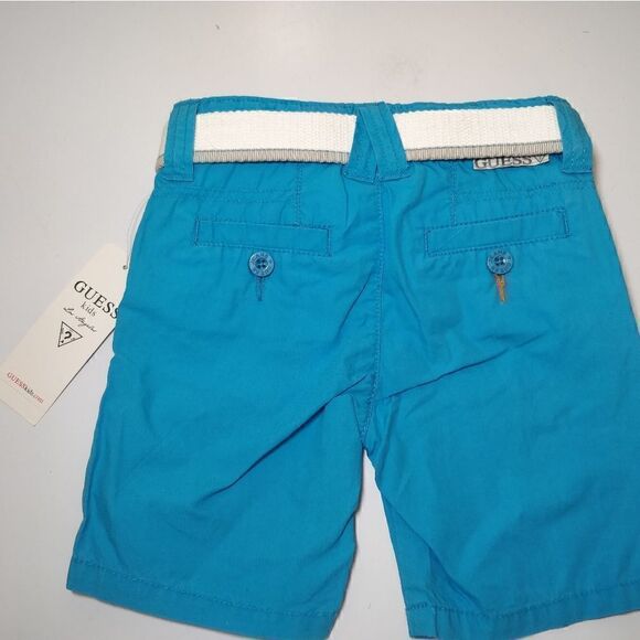 Guess Baby Shorts with Belt Blue 24M - Picture 2 of 3